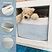 OrganiHaus Woven Storage Baskets for Organizing, Cotton Rope Organizer Bins for Shelves, Closet & Nursery, Dog Toy Basket, Decorative Bins for Toys, Towels & Books - 15x10x9, Blue/Off-White