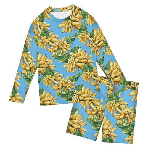 Banana Fruit Baby Boys' Toddler Long Sleeved Rashguard Swim Bathing Suit Set B0403928