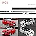 Mioloe 5pcs Voiture Capot Autocollant Bande Vinyle Sport Racing Autocollant pour Capot de Voiture, Capot, Toit, Coffre