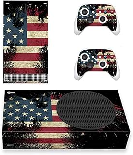 PlayVital Black Blue Camouflage Custom Vinyl Skins for Xbox Series S, Wrap Decal Cover Stickers for Xbox Series S Console Controller