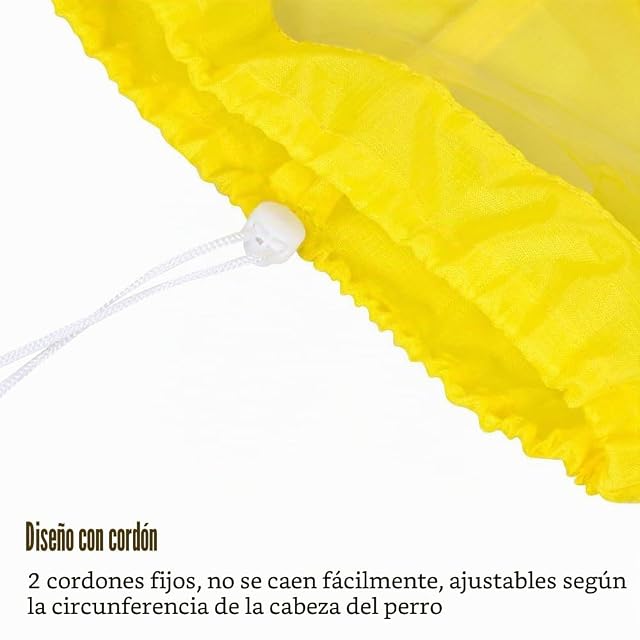 Foto 3 de 7 de Gorro de ducha para perros, gorro de lluvia para natación ajustable para perros
