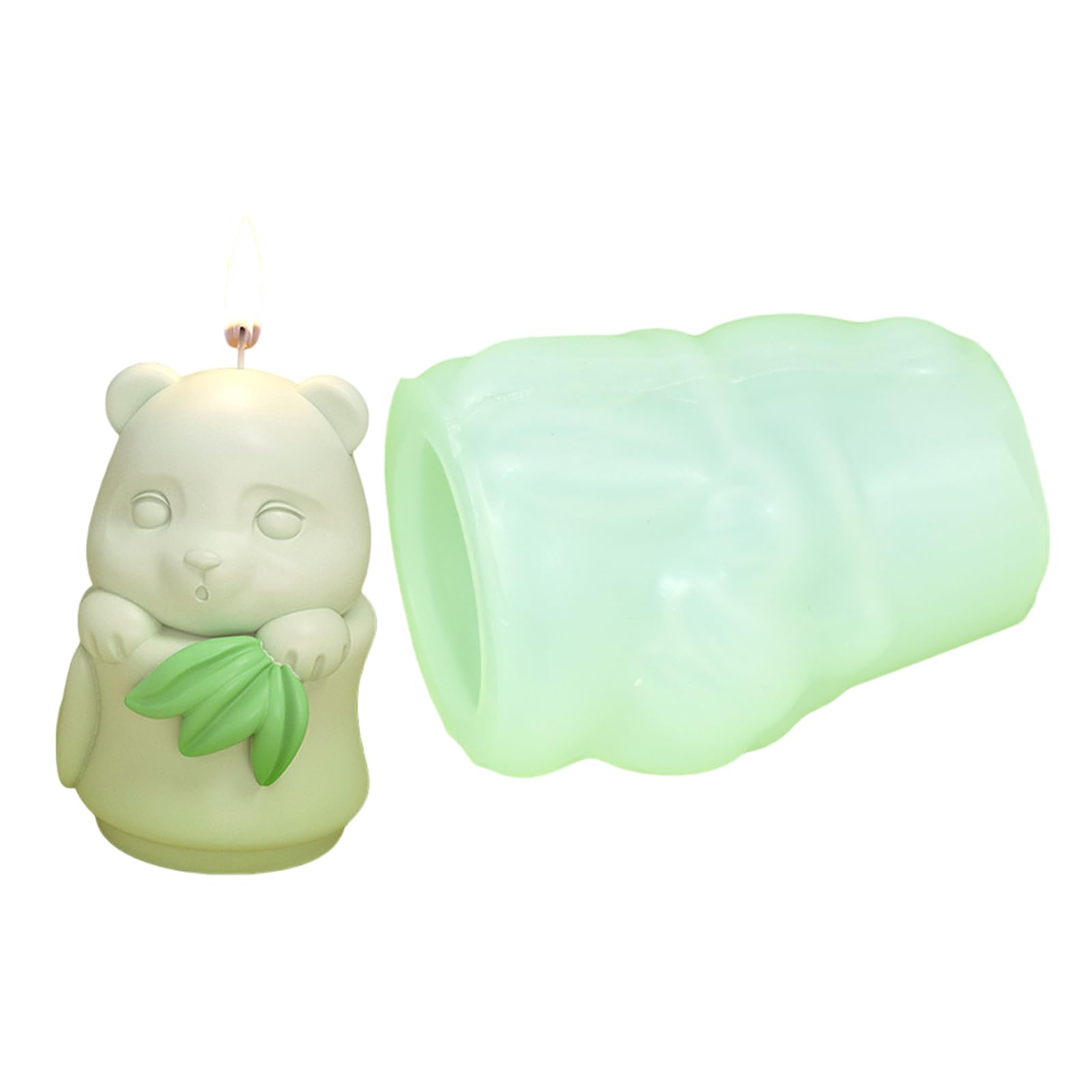Jazuaiao Silicone Baking Molds Panda Candy Molds Chocolate Panda Fondant Silicone Texture for Cake Chocolate Supplies
