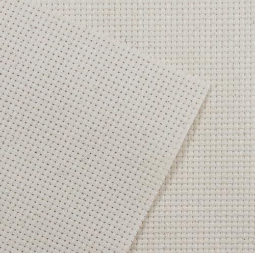Image of KCS 59 inch x 1 Yard (93cmx149cm) 11ct Counted Cotton Aida Cloth Cross Stitch Fabric (Ecru)