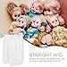 6pcs Hair Doll Straight Doll Hair Wefts Doll DIY Wig Doll Making Straight Wigs DIY Doll Wig Straight Hair Wig Doll Wigs Hair Row 15c White Multicolor High-Temperature Wefts