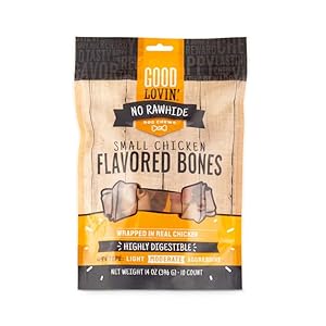 Good Lovin’ by Petco No Rawhide Small Chicken Flavored Dog Bones 14 oz. Count of 10