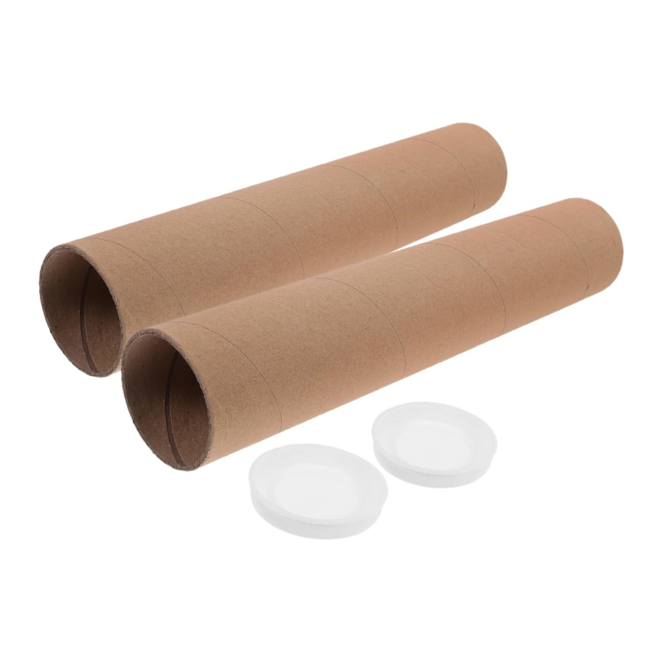 8pièces Tubes Expédition Carton Kraft Avec Couvercles De Rangement Pour Affiches Documents Et Œuvres Art Tubes Ronds Résistant ø Épaisseur