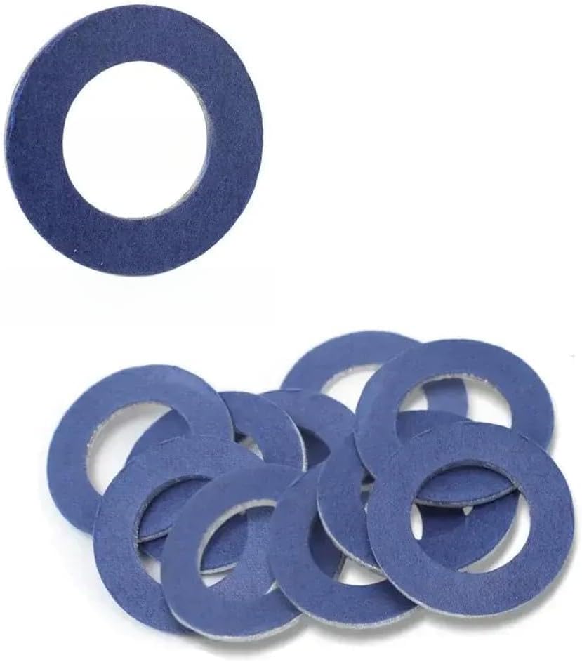 Aluminum Oil Drain Plug Screw Gasket Washer Engine Seal Wear Part Automotive Replacement Accessory Compatible with Various Car Models(100pcs)