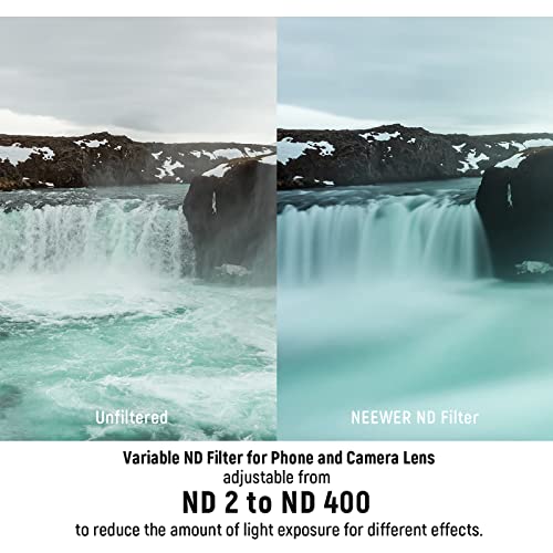 Neewer 37Mm Clip-On Nd 2-400 Cellphone Camera Lens Filter Kit: Adjustable Neutral Density Filter With Phone Clip For Iphone X 8 Plus 7 Plus 7 6 6S Plus Samsung Htc Motorola Ipad And Other Smartphones #TOP1