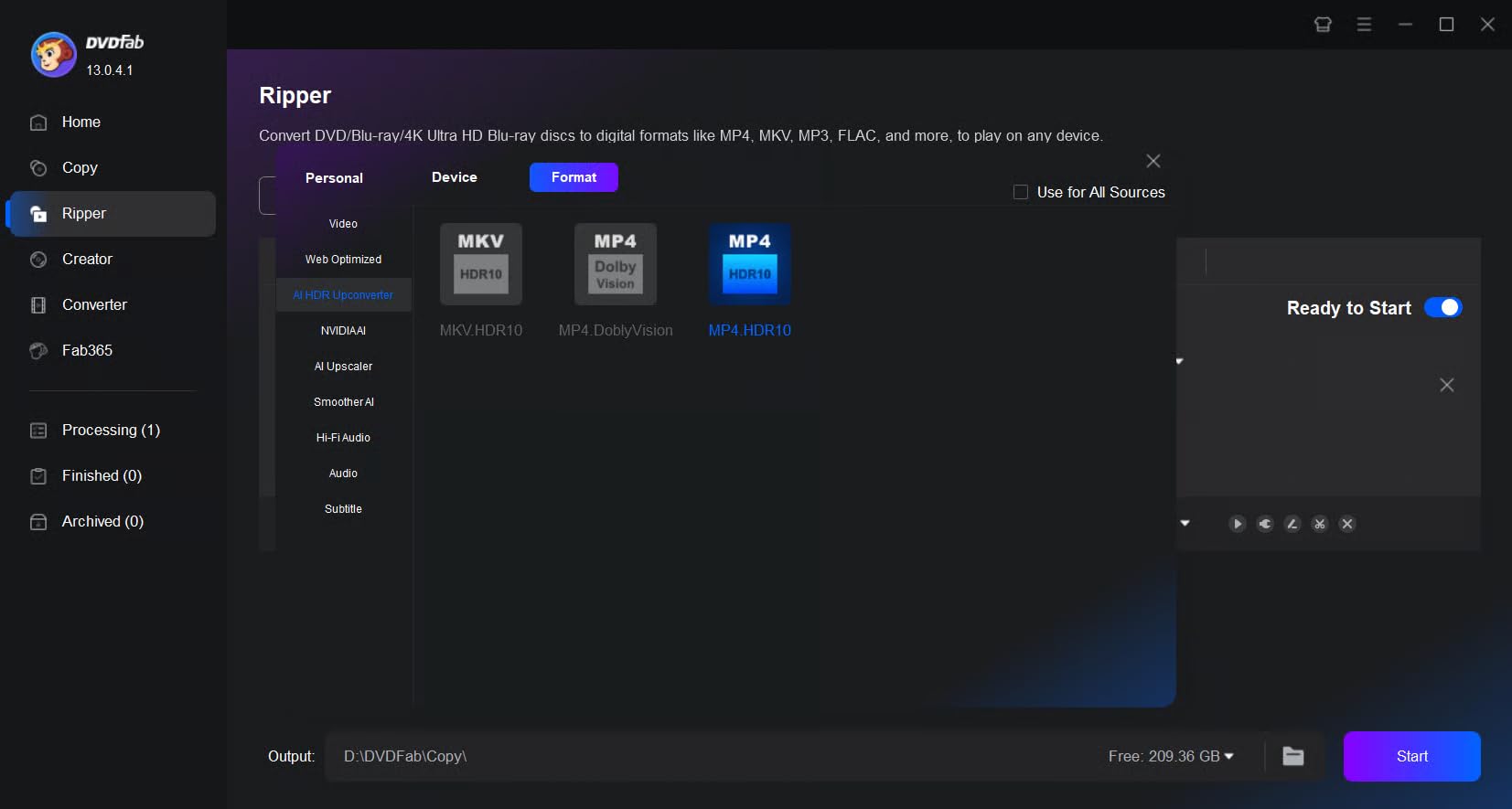 DVDFab Ai Upscaler, kompatibel mit Mac, 1 Gerät, Lifetime-Lizenz, Aktivierungscode per E-Mail [macOS] [software_key_card] | Aktivierungscode per E-Mail, Mac-kompatibel, Lebenslange Lizenz, 1 Gerät, Software-Key