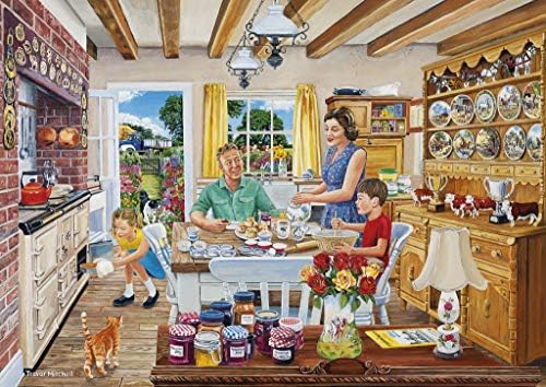 The Farmer's Round 4x500 Piece Jigsaw Puzzle | Multi-Puzzle | Sustainable Puzzle for Adults | Premium 100% Recycled Board | Great Gift for Adults | Gibsons Games