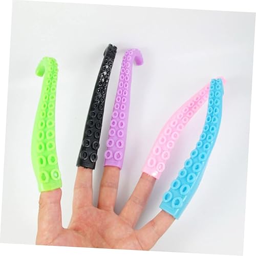 Miniatura 9 de Juego de 5 cunas de pulpo para niños, disfraces para niños, juguetes elásticos, marionetas de dedo de pulpo, juguete de animal para niños, disfraz