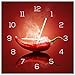 Produktbild levandeo Wanduhr aus Glas 30x30cm Uhr als Glasbild Küche Gewürze Hot Chili Peperoni Deko Küchenuhr