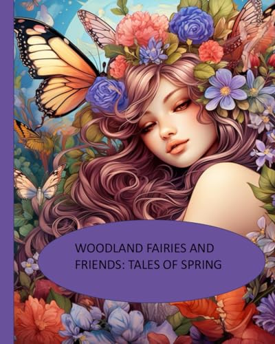 WOODLAND FAIRIES AND ANIMAL FRIENDS: TALES OF SPRING: A COLORING BOOK FOR ADULTS AND TEENS