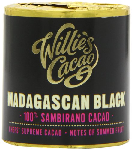 Willies Cacao - 100% Cacao - Madagascan Black 100% Sambirano Cacao - 180g- Summer Fruit Notes - For Cooking Baking Drinks - Vegan & No Added Sugar