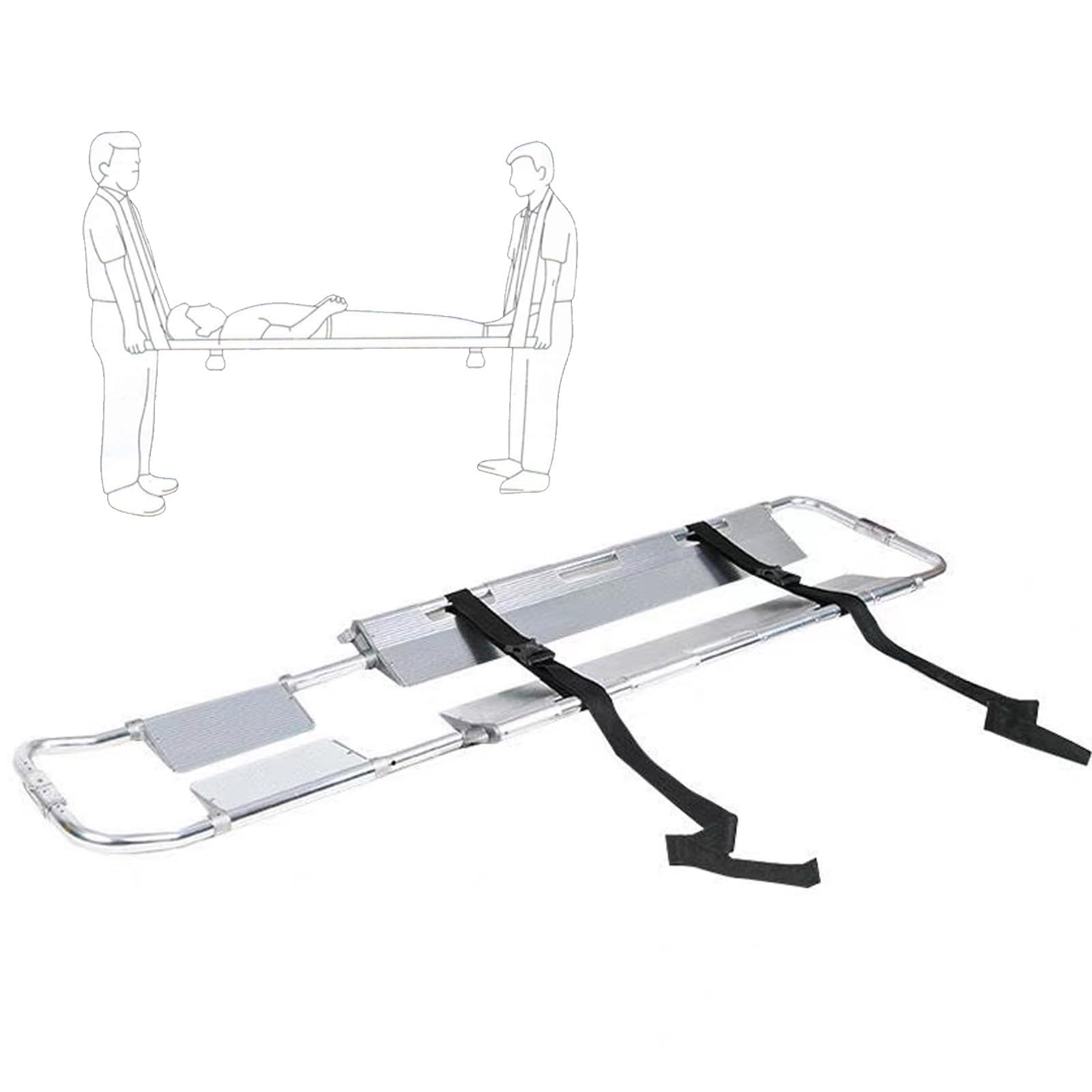 SWENEEN Rescue Basket Stretcher,Spine Board Stretcher, Mover Transport Stretcher,Backboard Spine Board Stretcher,Folding Stretcher,Scoop Stretcher,For Camping And Outdoor Activit,