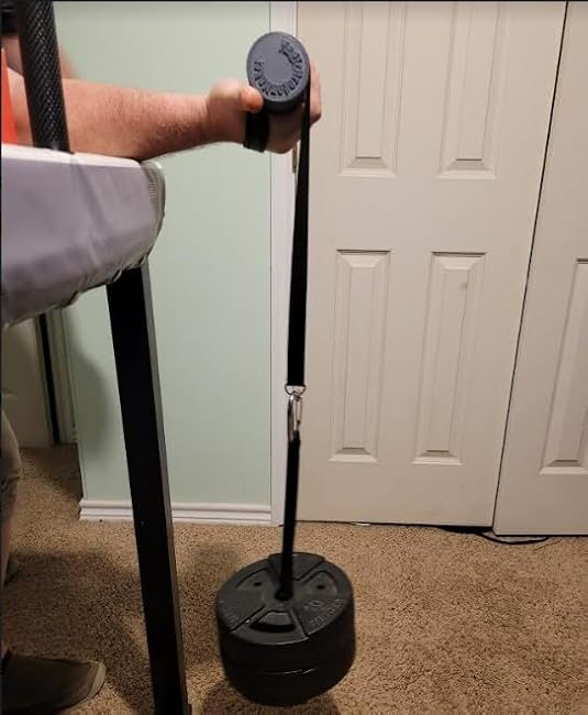 Arm Wrestling Exercise Handle, 2.5 Inch Diameter, Wrist Wrench with Strap, Wrist and Forearm Strengthener, Workout Equipment, Fat Grip for Strong Wrist, Finger Strength Training, Non-Slip Textured