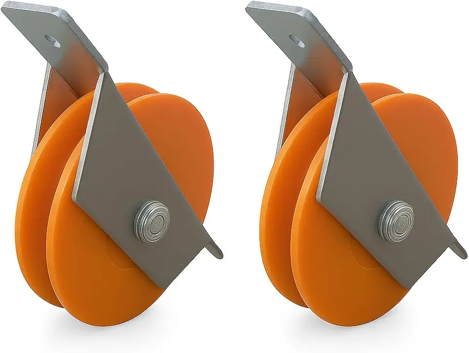 Kit 2 Roldanas Nylon Silenciosa 2 Polegadas para Portão Tipo U para Canal 1/2 pol