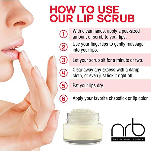 NRB Beauty Revival Lip Scrub 3 Piece Set - All Natural Sugar Based - Exfoliating & Moisturizes Chapped Dry Lips - 0.5 oz Each - Made In The USA - Mixed Berries