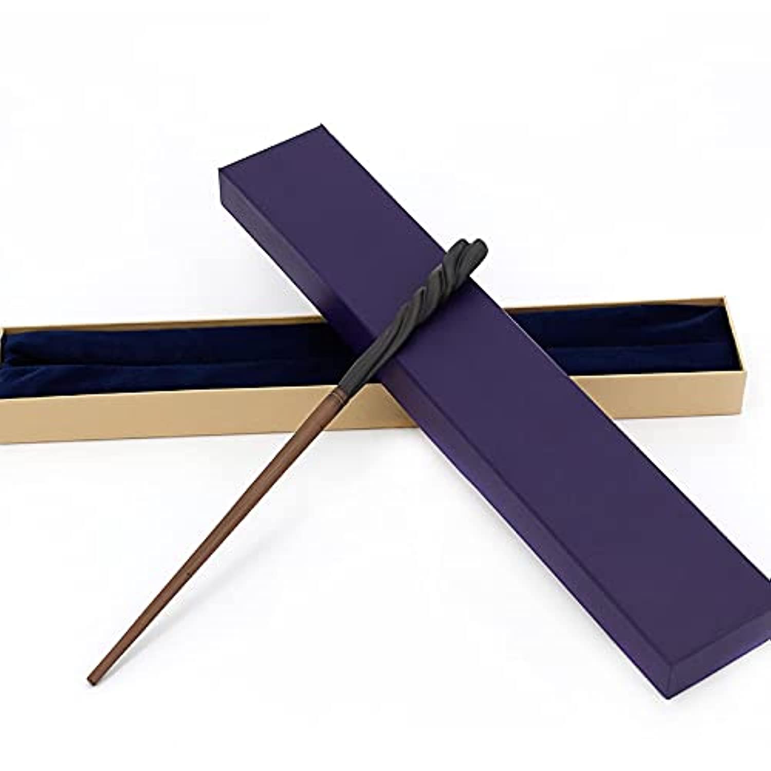 Ecoodisk Magic Wand Malfoy Lucius Magic Cane Toy Metal Core Wand Halloween Christmas Gift, Assorted Character Styles, With Purple Box,Neville