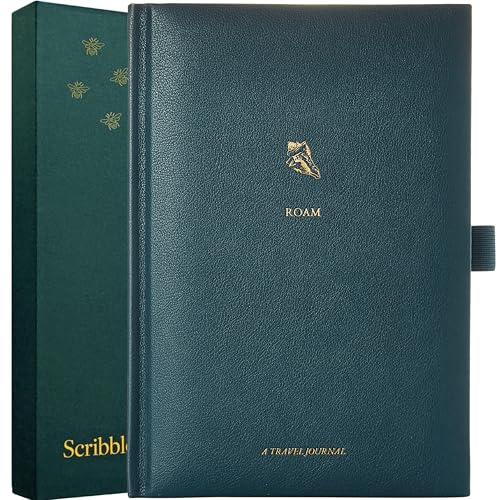 Scribble & Dot Travel Journal - Comprehensive Notebook for Travelers to Plan & Reflect on Holidays & Trips. Keepsake Travel Gift Box Included