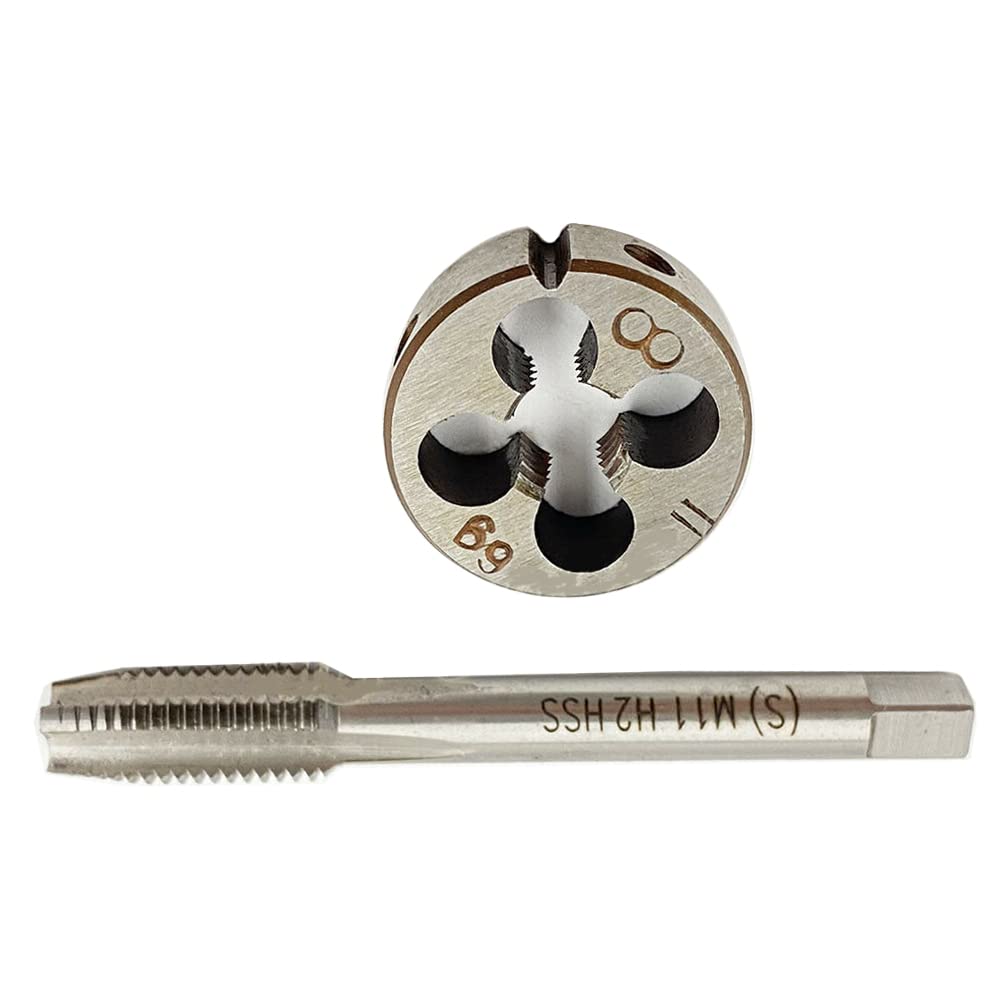 HUAZHICHUN 1PC M11×1.5mm Tap and Die Set,Metric HSS Tap and Die Set Right Hand Tap