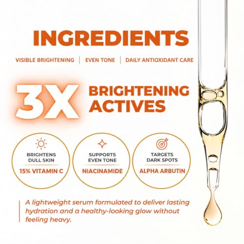 Image of Advanced 15% Vitamin C Face Serum for Glowing Skin, 30ml