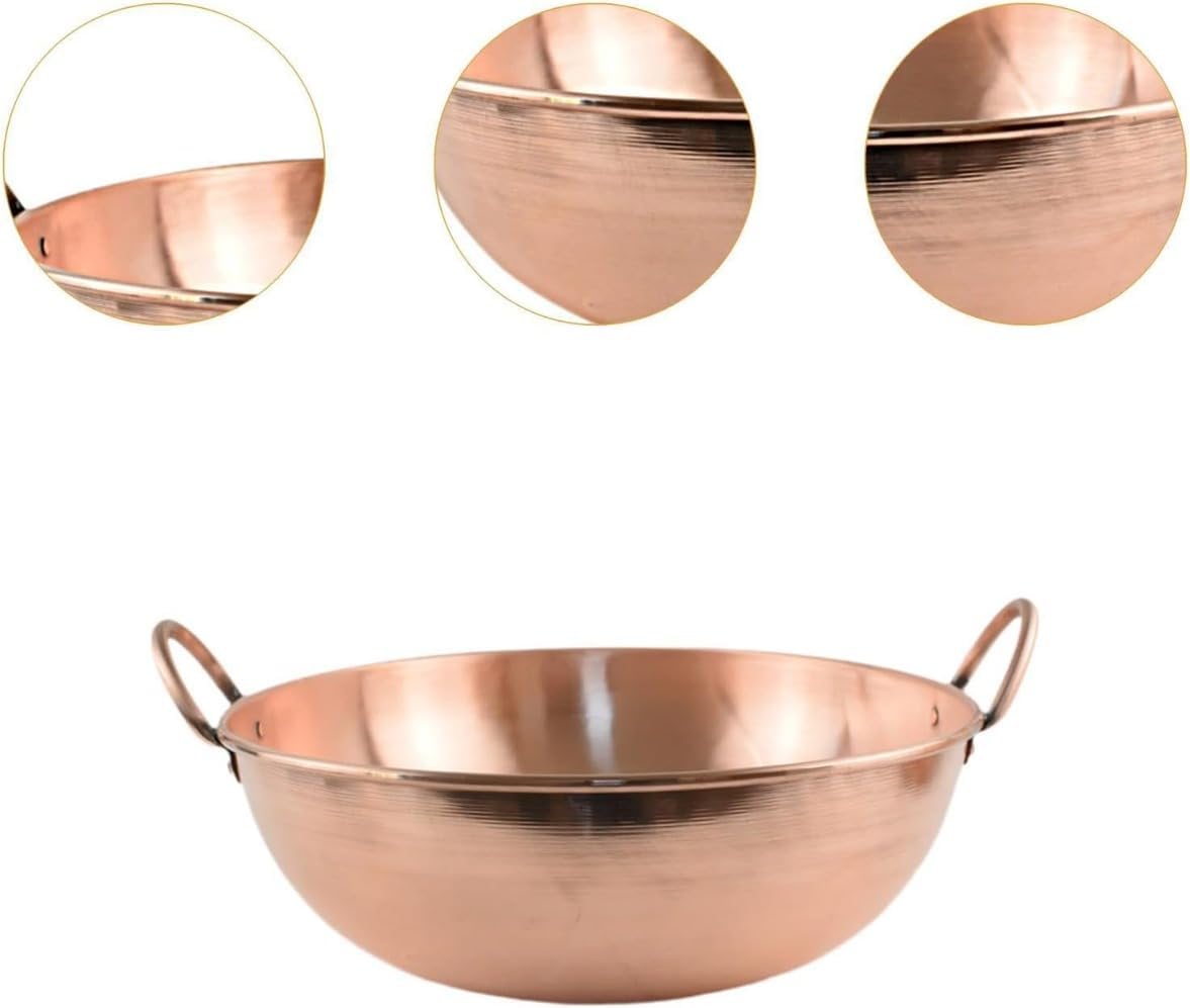 MYJYGダブルハンドル鍋銅製調理器具銅製厚手アンフォラ(32 cm) こと