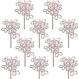 JOZON 10 Pieces Happy Mother’s Day Cake Topper Rose Gold Acrylic Mothers Day Cupcake Topper Thanks M