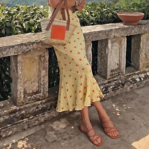 Image of FITORY Women's Slide Sandals, Chic Cross-Strap & Comfy Flat Shoes for Summer SIze 6-11