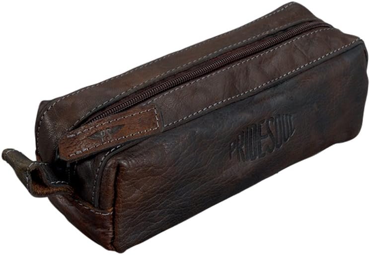 Pride and Soul Cowhide Pencil Case Grey/Brown