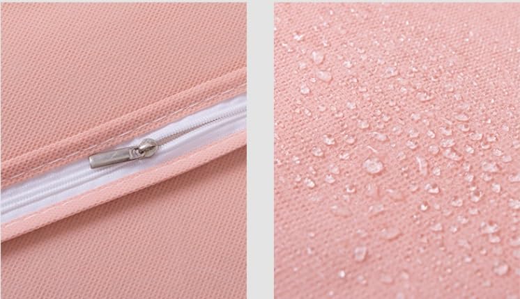 Habrur Clothes Cover 5 Pack Foldable Garment Bag with Clear Window Garment Bag for Travel Closet Suit Bags (Color : Pink, Size : 60 * 120cm)3