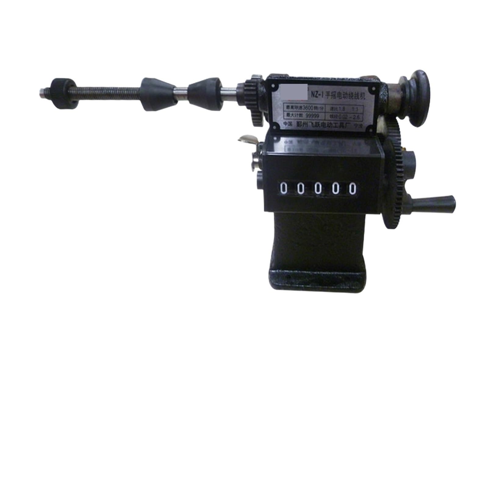 JVDDI Hand Crank And Electric Wire Winding Machine - Cast Iron+Steel Gear 0.02-2.6mm 0-99999 Count 150mm Max Diameter