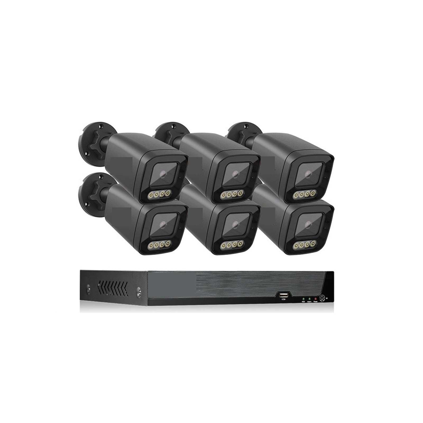 4K 8MP Poziom Czarnego Światła System Kamer Monitorujących Zewnętrzne Kamery CCTV Zabezpieczenia IP Zestaw Zewnętrzna Ochrona Bezpieczeństwa Dobra Jakość Obrazu(None,8CH NVR and 6 Camera)