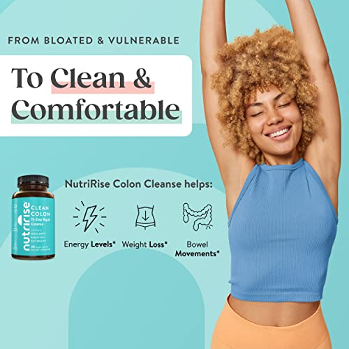 NutriRise 15 Day Quick Colon Cleanse for Gut Health - Digestive Support with Probiotics & Fiber for Constipation, Regularity & Bloating, Sugar & Gluten Free - Image 5