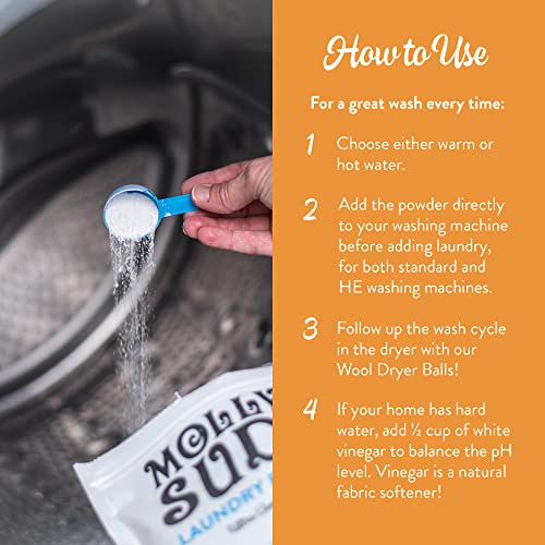 Molly's Suds Original Laundry Detergent Powder | Natural Laundry Detergent Powder For Sensitive Skin | Earth-Derived Ingredients, Stain Fighting | 120 Loads (Citrus Grove) #TOP4