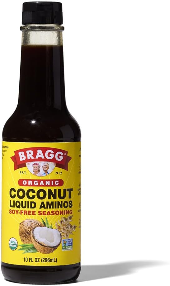 Organic Coconut Liquid Aminos Seasoning - 10 fl oz - Soy-Free Teriyaki Sauce Substitute - Perfect for Cooking at Home