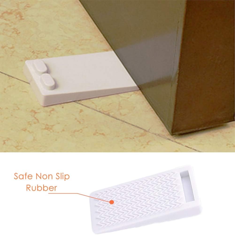 Best Cyber Monday 🔥 Door Stopper Wedge, zosenda 6 Pack Heavy Duty Non-Slip Door Stop Wedge Rubber, Stackable Door Holders Wind Bumper Buffer, Adjustable Height & Strong Grip on Tiles, Carpet, Wood and Laminate Floor