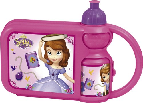Joy Toy – Set 749170 Disney Sofia – Boîte jausen et Gourde, 400 ML, 25 x 7 x 18 cm