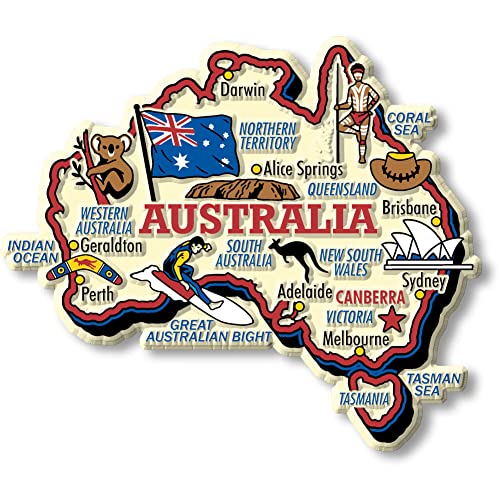 Imán decorativo Australia jumbo de goma 3D