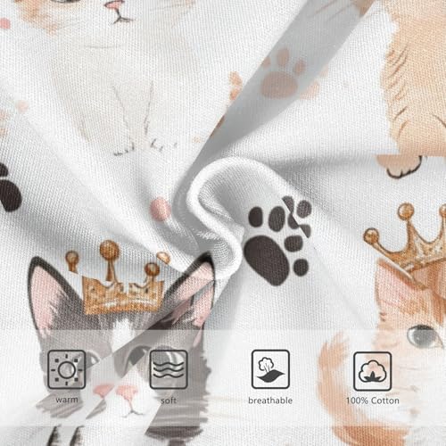 Wusikd Cats Boys' Underwear Cotton Crown Paws Boys Briefs Soft Toddler Underwear 2T3