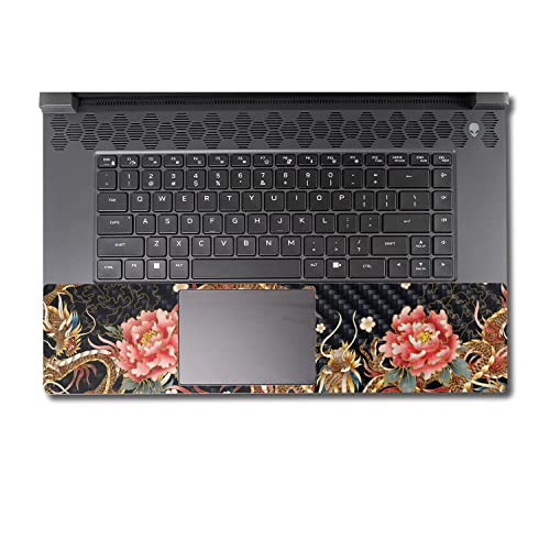 Image of MightySkins Carbon Fiber Skin Compatible With Alienware M17 R5 (2022) Full Wrap Kit - Stitch Dragons | Protective Durable Textured Carbon Fiber Finish | Easy To Apply & Change Styles | Made in the USA