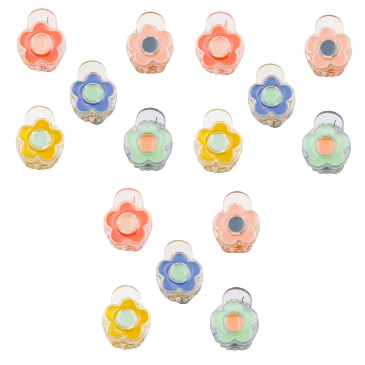 Healeved 15 Piezas horquilla de flores pinzas para el cabello con pasador francés accesorio para el cabello para chica hair clips hair pin pinza de pelo flequillo pasador de pelo
