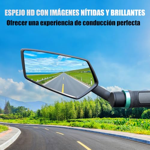 Espejos de bicicleta gran campo de visión con rotación 360° 7