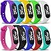 Yunanwa 10 pack Upgraded White LED Touch Screen Jelly Gel Silicon Bracelet Wrist Watches Band Sports Set