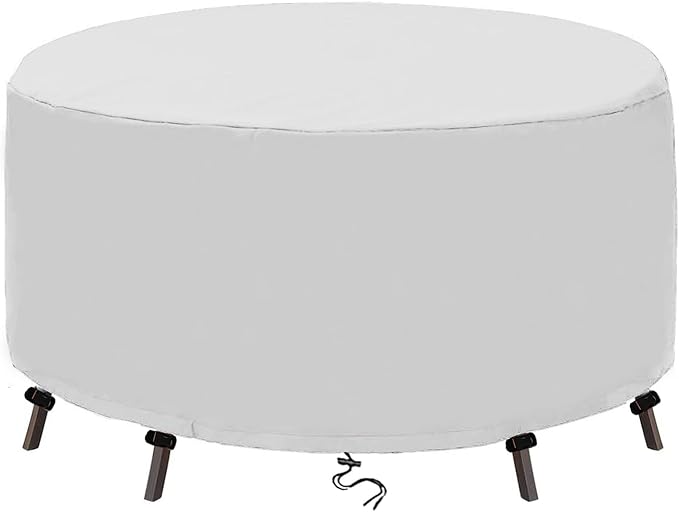 Ziewee Round Outdoor Table Cover Waterproof Round Patio