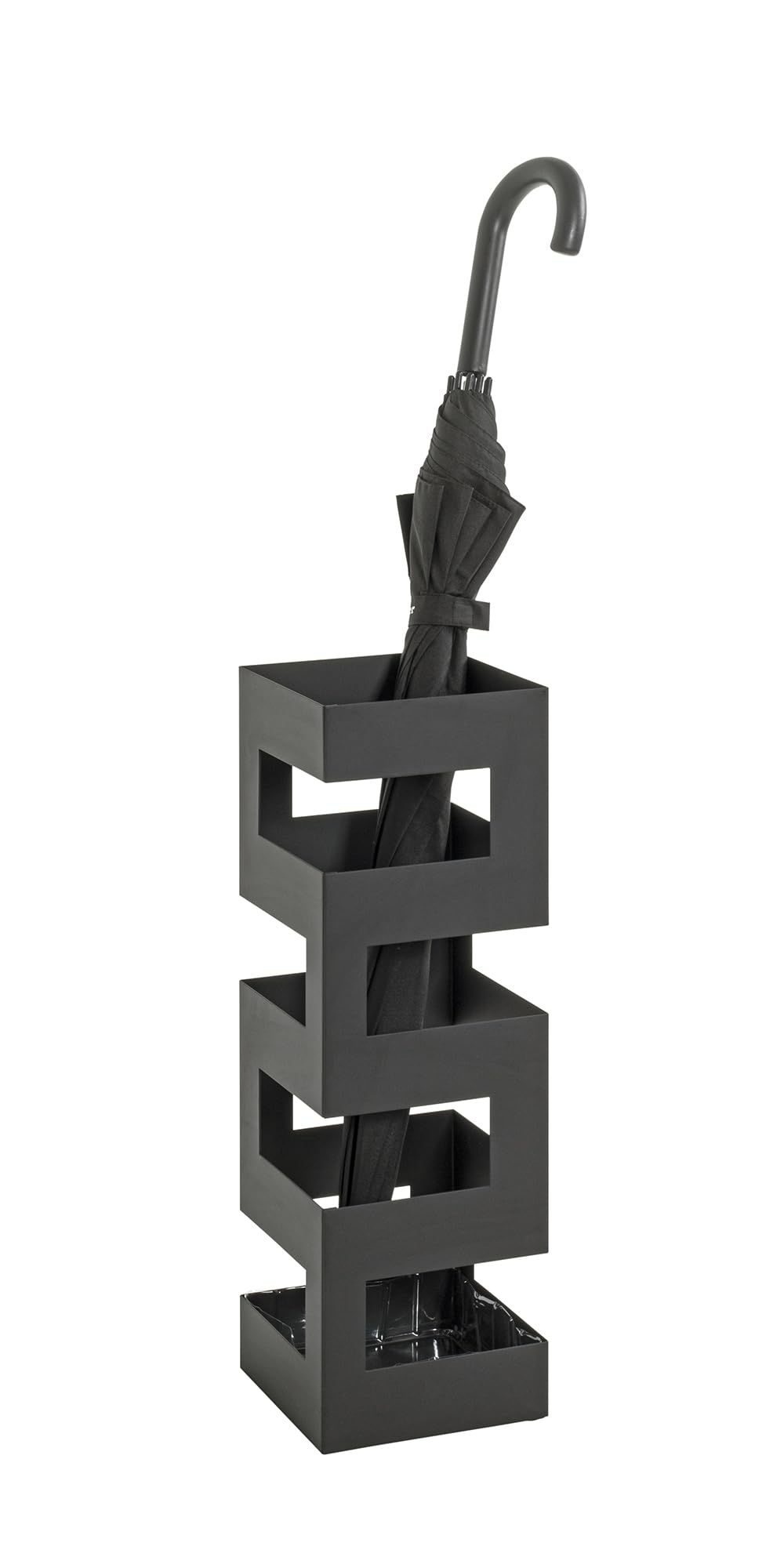 HAKU Portaombrelli Nero, Metallo - Dim. L 16 cm x A 48 cm x P 16 cm, Stile Moderno