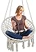 EasyTime Hammock Chair Macrame Swing, Hanging Chair for Reading/Leisure, 330 Pound Capacity, Perfect for Indoor/Outdoor Home, Garden, Deck, Yard