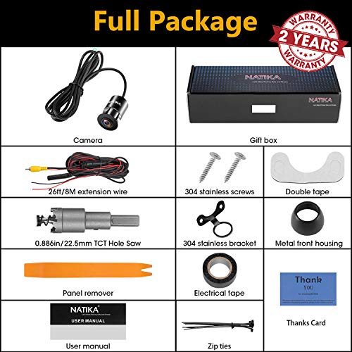 Natika Backup/Front/Side View Camera: No Distortion Effect Starlight Night Vision Hd Metal Flush Or Surface Mount Cvbs | Ahd Reverse Rear View Backup Camera For Cars Pickup Trucks Suvs Rvs Vans #TOP6