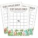 HEZNZXQ Baby Shower Games for Boys Girls, Dinosaur Baby Bingo Game for Baby Shower, Tropical Dino Baby Shower/Gender Reveal Parties Decorations, 5" x 7" Double-Sided Cards(30 Games)-C03