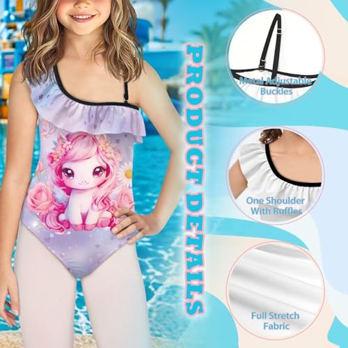 Image of Yzaoxia Girls One Piece Swimsuits Bathing Suit for Kids Swimwear 3-14Y